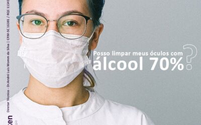 Posso limpar meus óculos com álcool 70%?