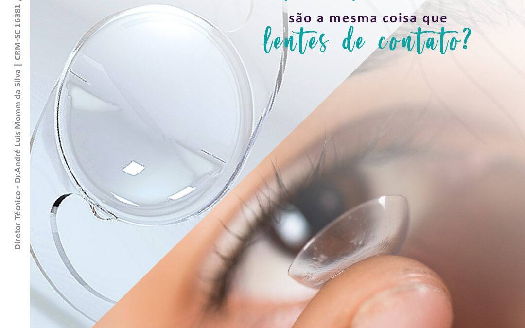 Lentes intra-oculares são a mesma coisa que lentes de contato?