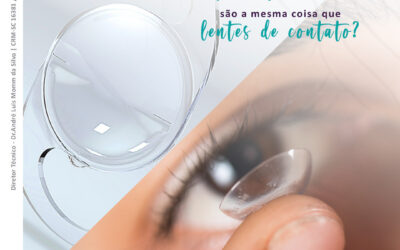 Lentes intra-oculares são a mesma coisa que lentes de contato?